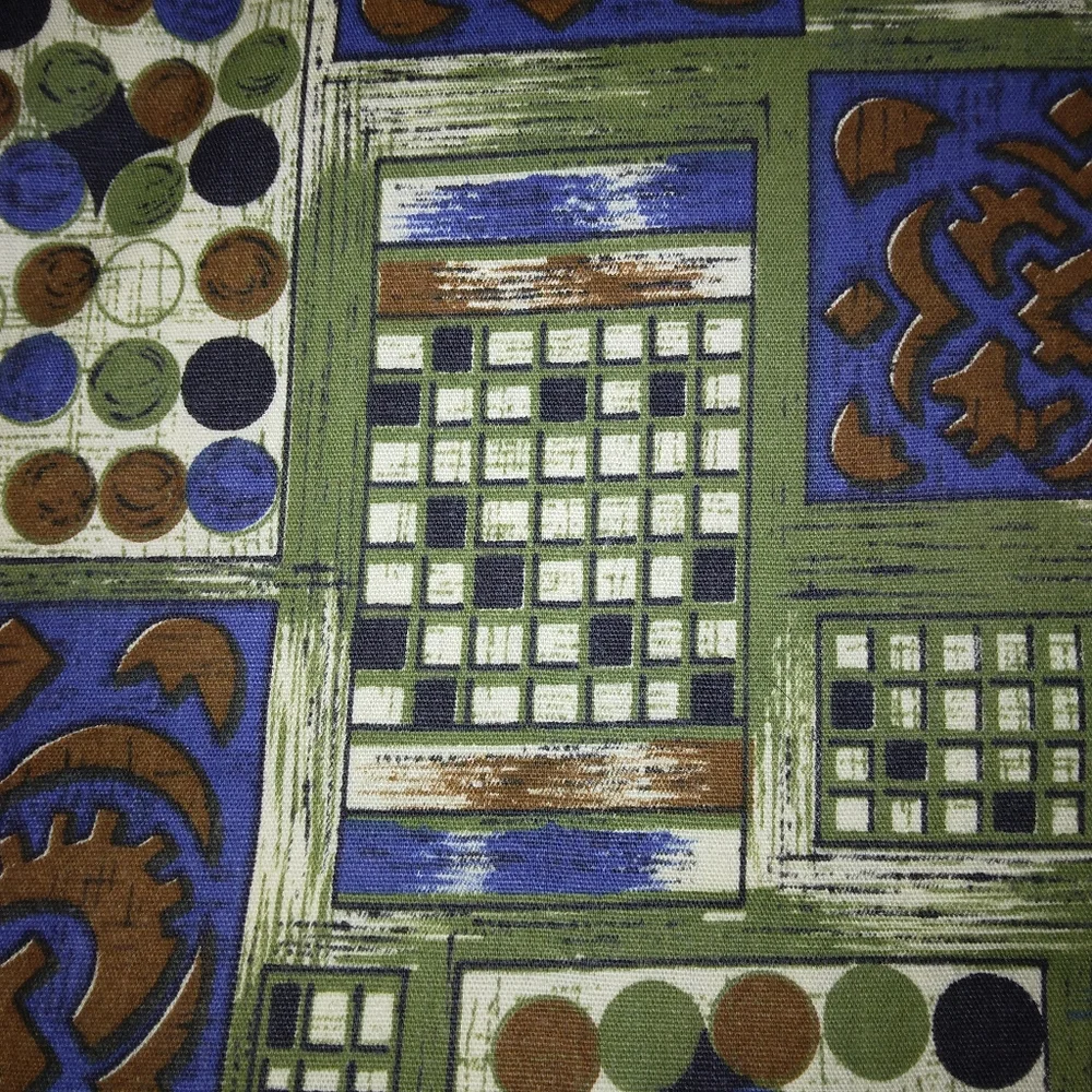 FABRIC Vintage Cotton Fabric, abstract design 1.25 yards